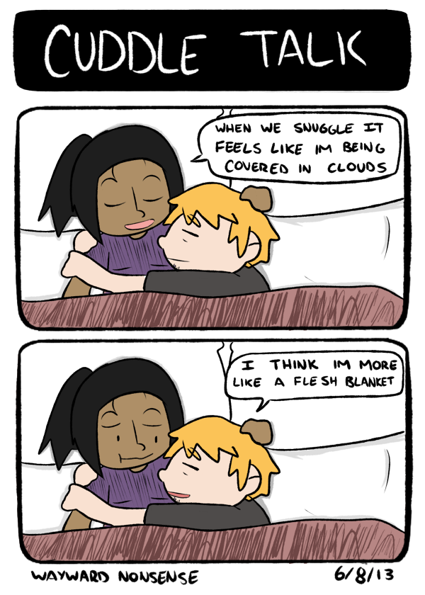 Cuddling In Bed Cartoon Cuddle talk nonsense by