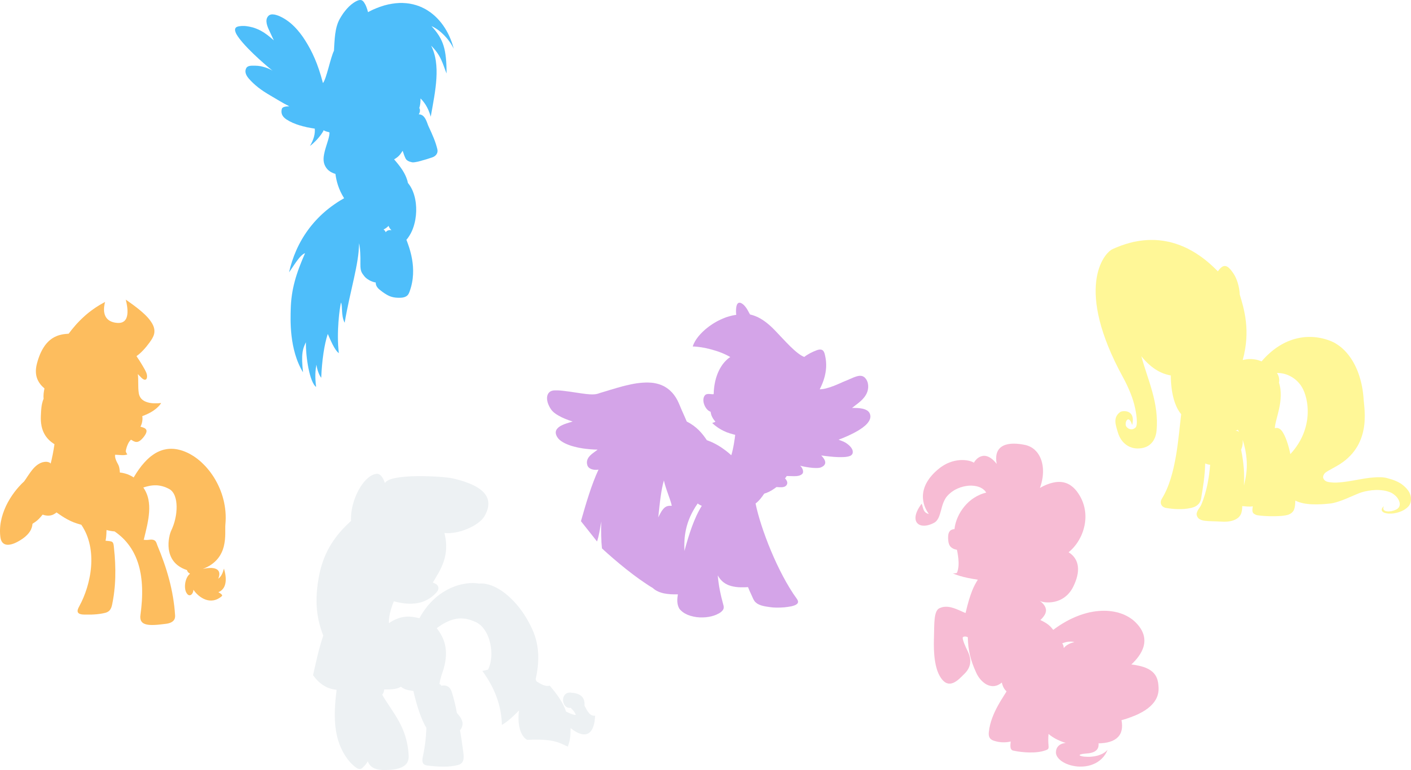 mane_6_silhouettes_by_esc54-d6ifru1.png