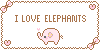 Animated Stamp - Elephant love by Momoko-chu