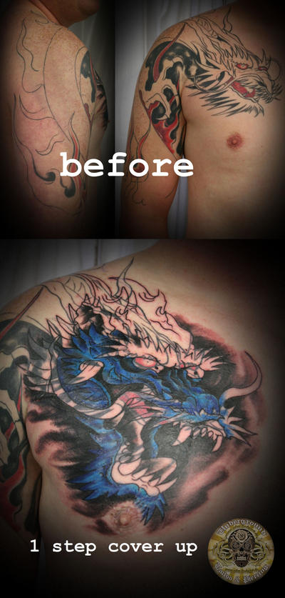 1 session Asia Dragon Cover up by 2FaceTattoo on deviantART