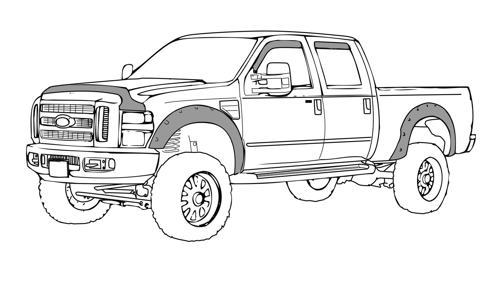jacked up trucks coloring pages - photo #16