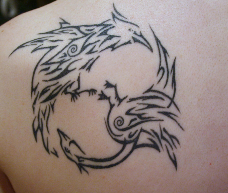 Harlequin Raven's Tattoo by KyoZero on deviantART