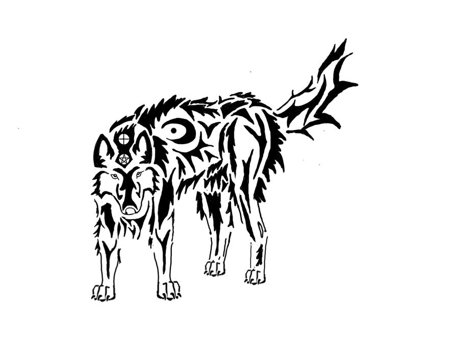 Wolf Tattoo II by thebrownwerewolf on deviantART