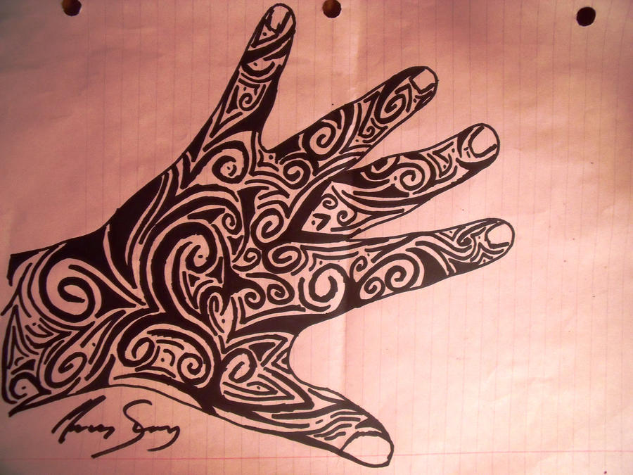Tribal Tattoo Hand by
