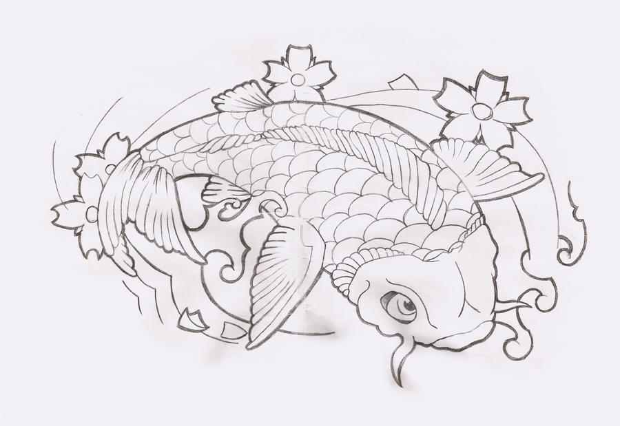 Koi Fish Tattoo Design by darksidedoc on deviantART