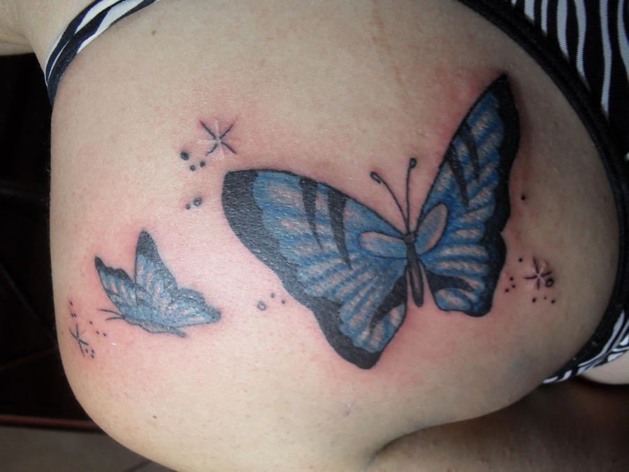Tattoo butterfly Blue by xandaumtattoo on deviantART