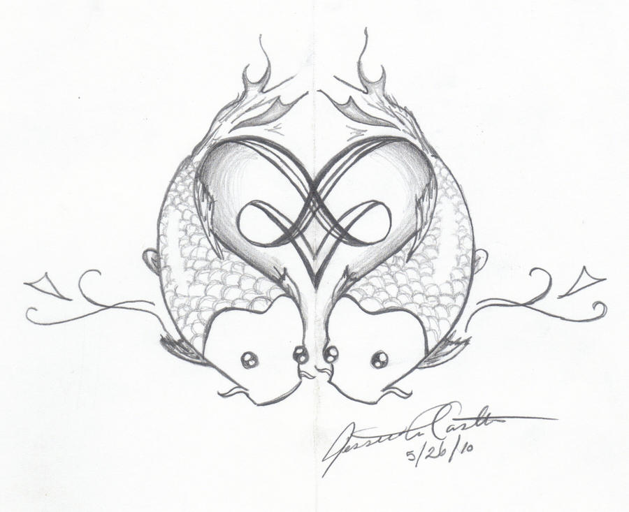 Fish Heart - shoulder tattoo