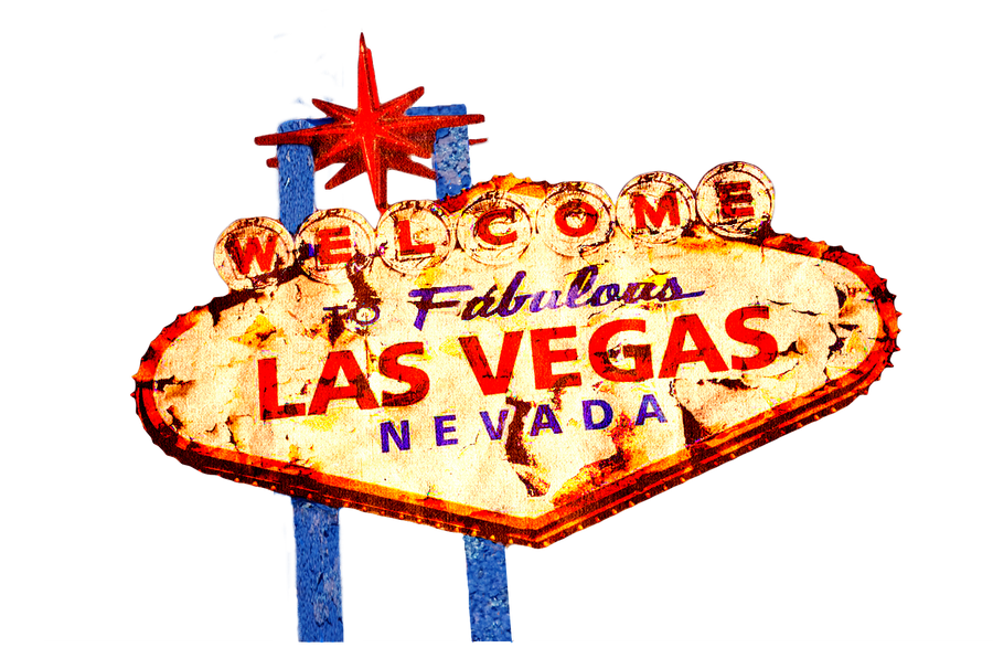 Las Vegas Sign weathered by