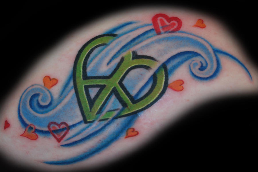 heart-shaped peace sign tattoo by ~joshing88 on deviantART