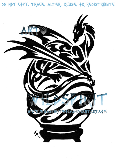 Dragon And Crystal Ball Tattoo by *WildSpiritWolf on deviantART