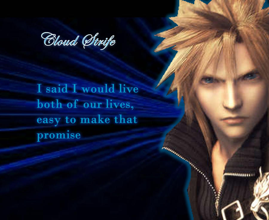 cloud strife wallpaper. Cloud Strife Quote wallpaper