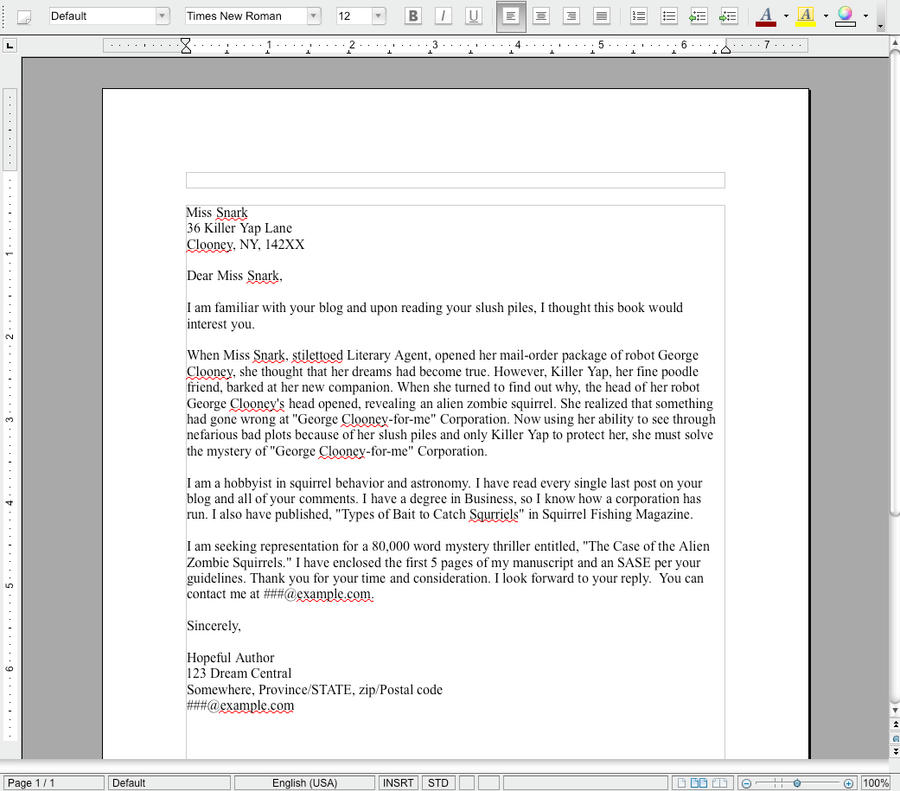 Cover letter examples for book publishing