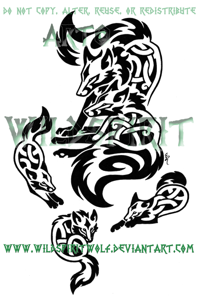 Knotwork Fox Family Tattoo by WildSpiritWolf on deviantART