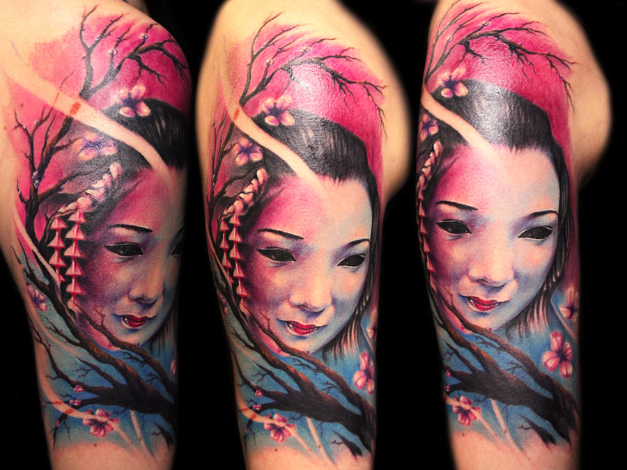 geisha tattoo tattoos carl grace artist week cunningham louisa cute color deviantart rotary bishop using
