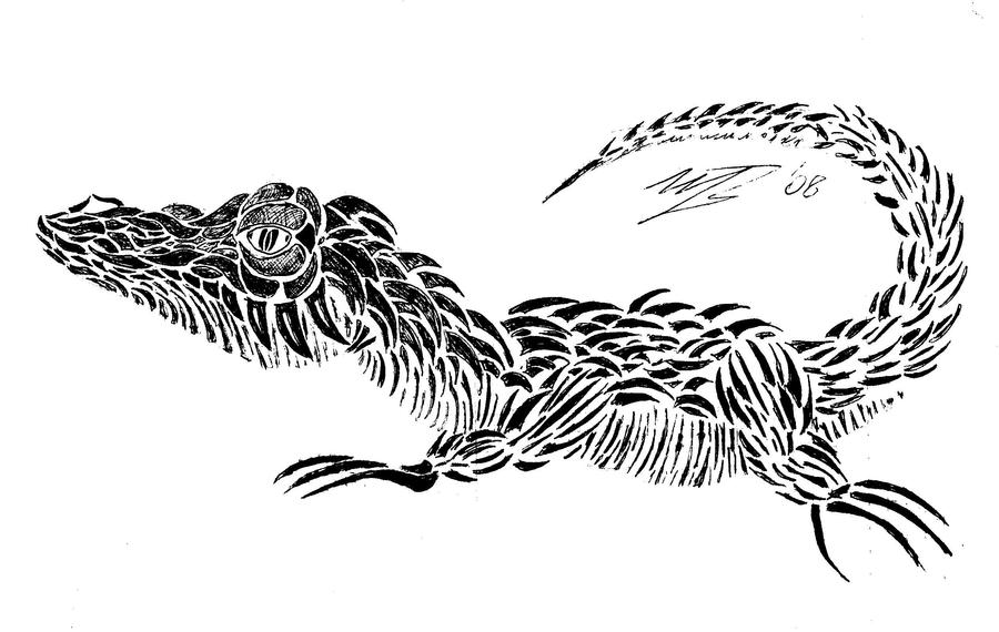 lizard tattoo by tigredeviata