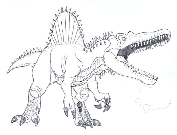 mad spinosaurus coloring pages - photo #41