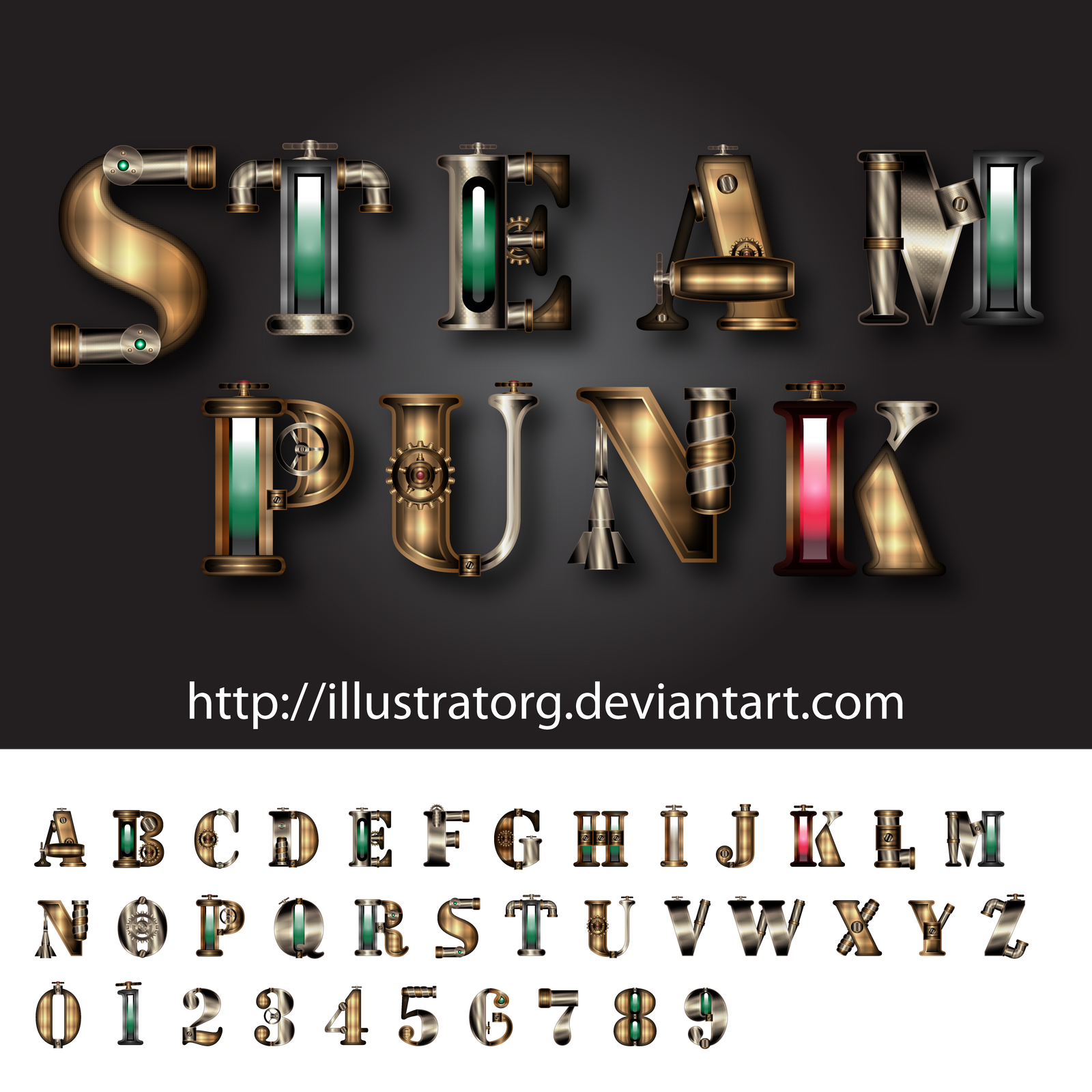 Steampunk FONT by IllustratorG