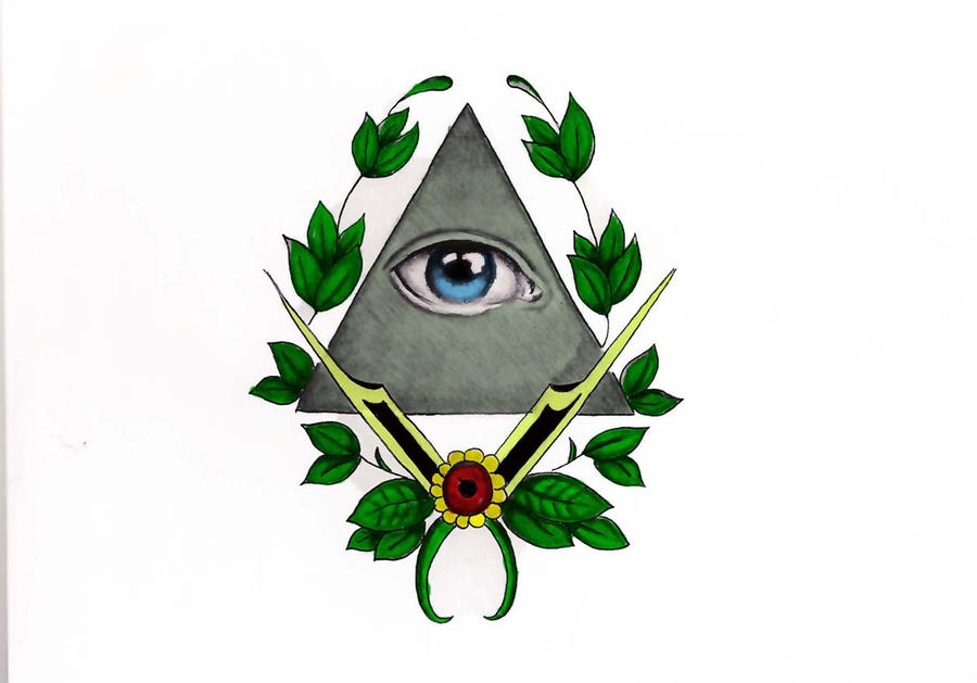 Illuminati Tattoo Design Color