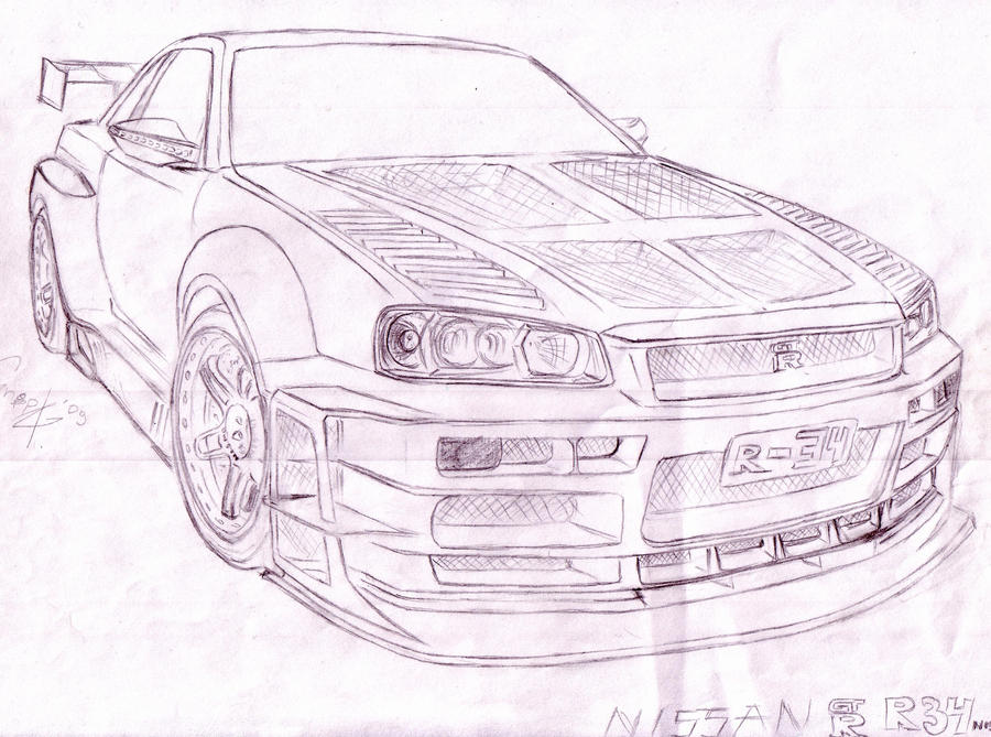 Nissan skyline sketch #6
