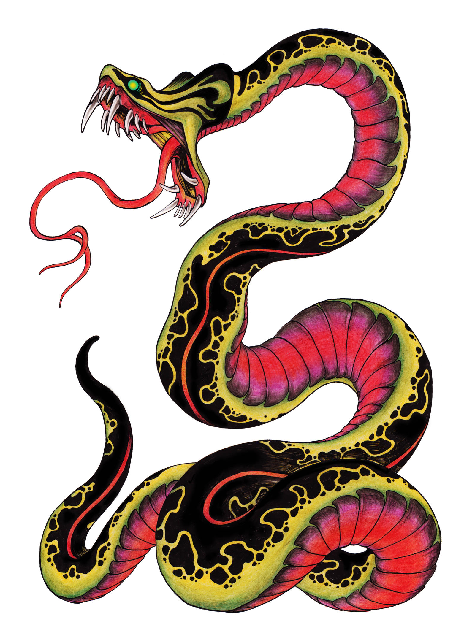 Snake tattoo design by burke5 on DeviantArt