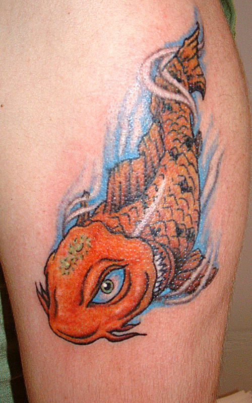 koi fish tattoo by Tiledz on