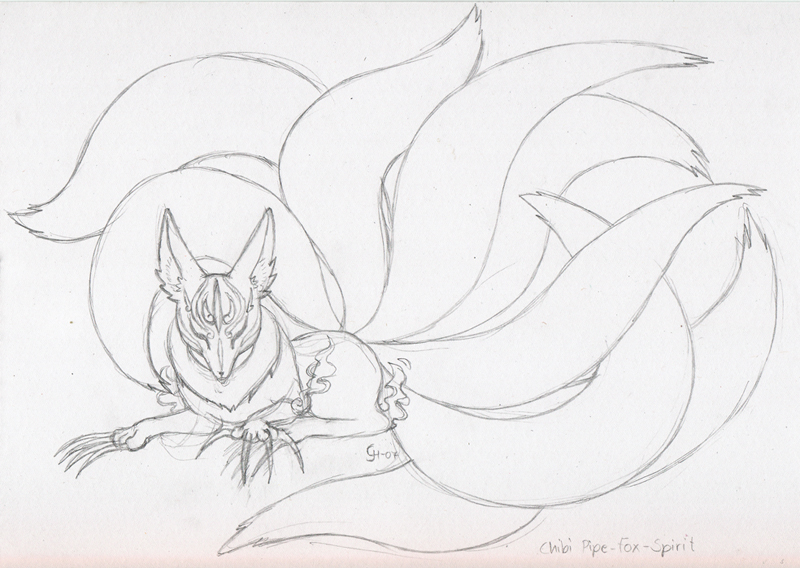 Fox Spirit Anime Coloring Pages