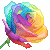 Rainbow Rose Icon Commission by ClefairyKid