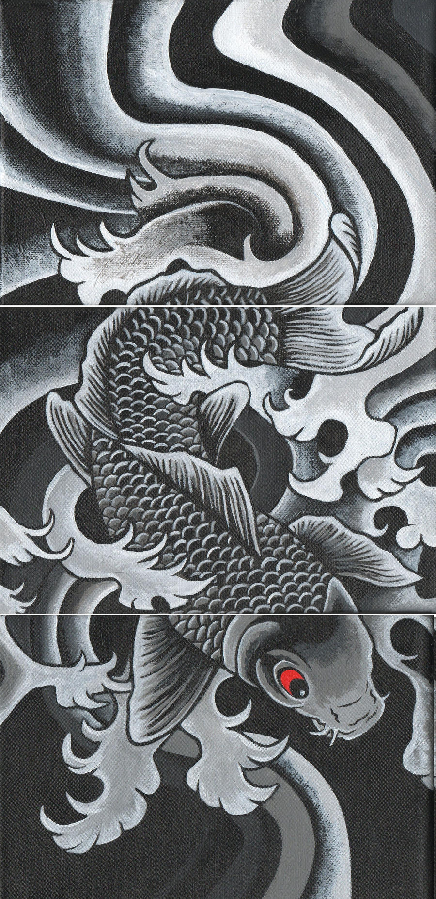 Koi Fish Painting by dieselboy666 on DeviantArt