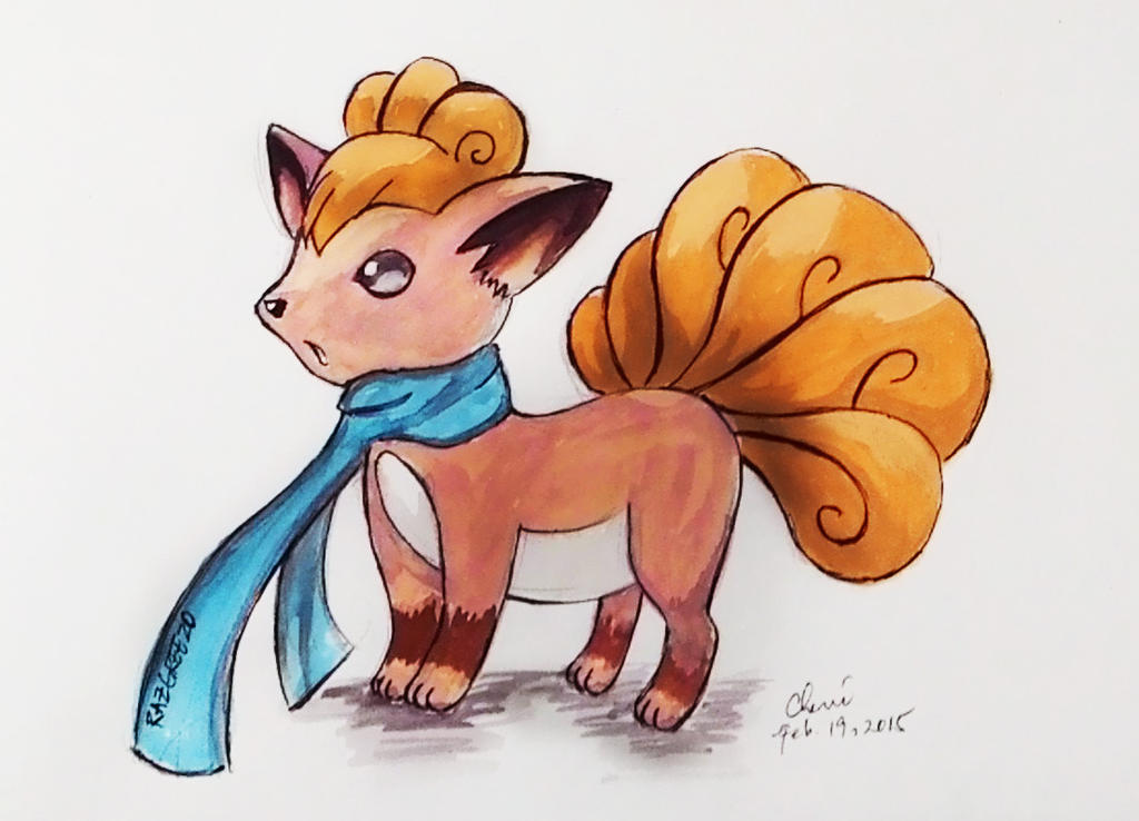 Vulpix (Pokemon)- commission work by Cane-the-artist
