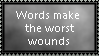 Words wounds stamp