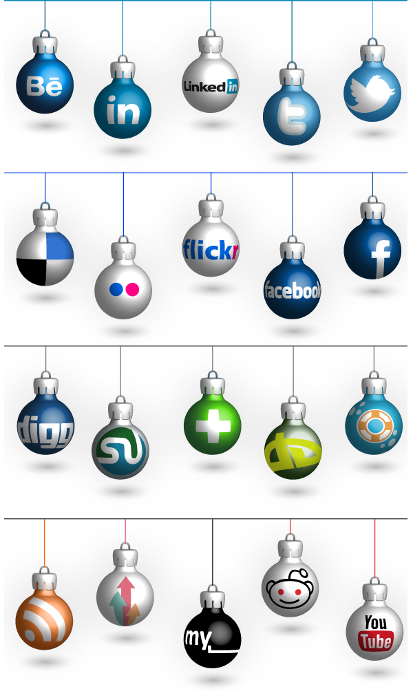 Iconos sociales 4 Navidad de PajkaBajka