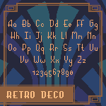 [Bitmap Font] Retro Deco by Pix3M
