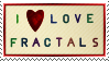 I Love Fractals ~ Stamp by aartika-fractal-art