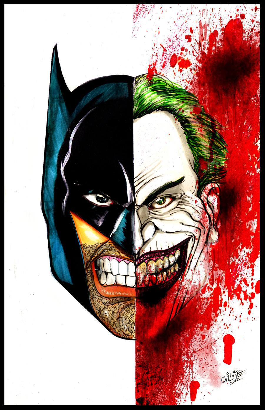 Batman and Joker by cvilaire on deviantART