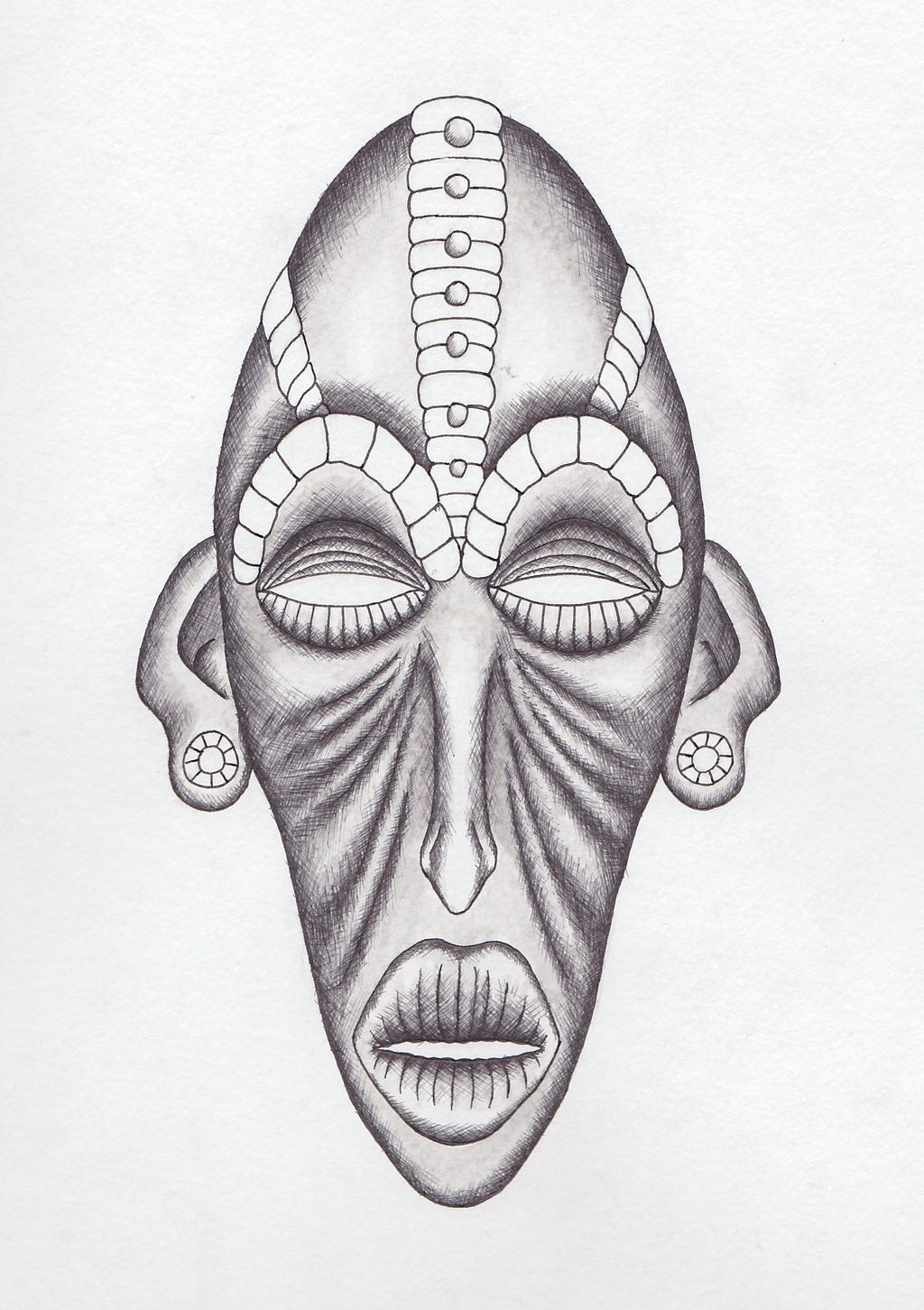 tribal african mask by brobotikpt d5y0iaf