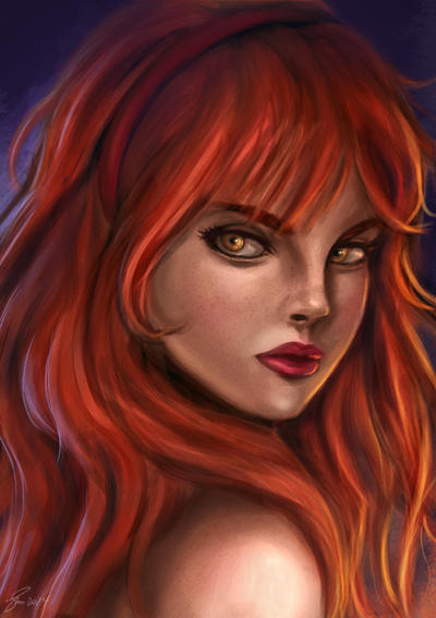 Fiery Redhead - Amelia by ArtOfRivana on deviantART